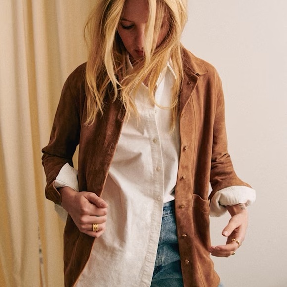 Sezane Suede Will Jacket Size Medium BNWOT - Picture 3 of 4